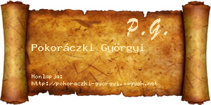Pokoráczki Györgyi névjegykártya